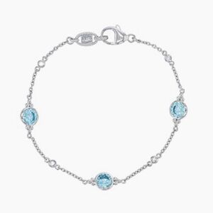 Judith Ripka 3.2ctw Sky Blue Bella Luce Sterling Silver Bracelet NWT